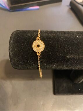 Fashion Jewelry Gold Star Pave Disc Bracelet